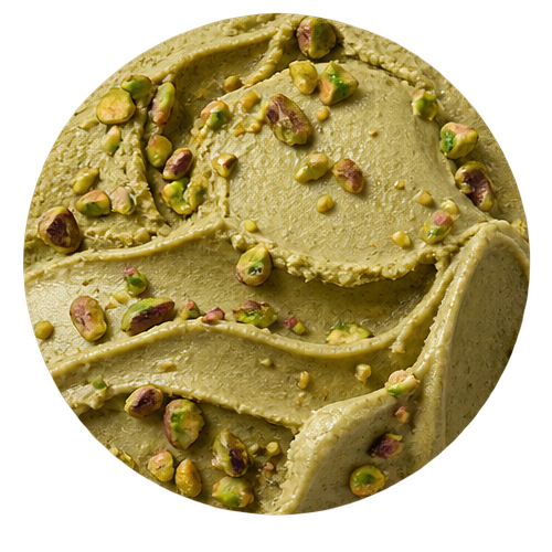 Textura artesanal de gelato, sabor Pistacho
